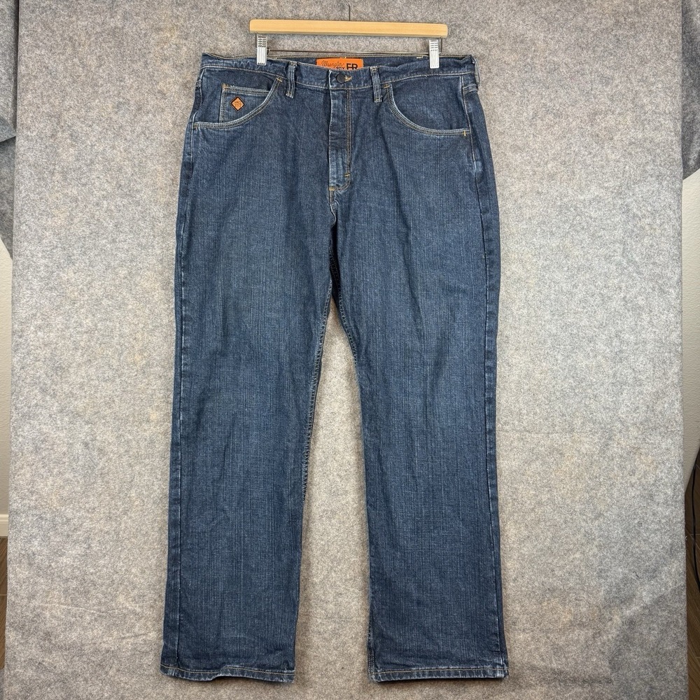 Wrangler 20X FR Jeans Mens 38x32 Blue Flame Resistant Workwear Western Bootcut